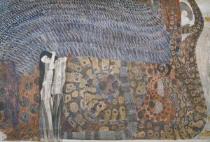 Beethovenfries: Die feindlichen Gewalten - Tafel 2, Stirnwand von Gustav Klimt