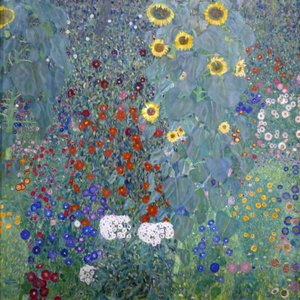 Bauerngarten mit Sonnenblumen von Gustav Klimt