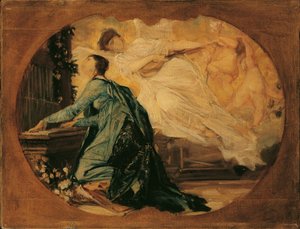 Entwurf für die Allegorie der Musik (Orgelspielerin)