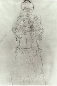 Mädchen liest I von Gustav Klimt
