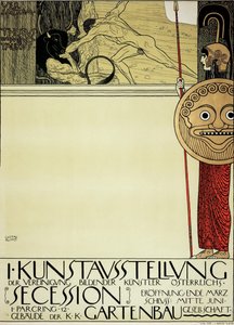 Plakat für die erste Kunstausstellung der Secession-Kunstbewegung