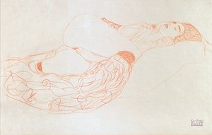 Liegender Halbakt (Masturbierend), 1912-13