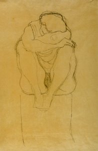 Sitzende Frau