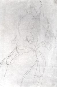 Sitzende Frau mit Boa (Adele Bloch-Bauer) von Gustav Klimt