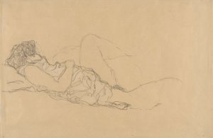 Schlafende Frau von Gustav Klimt