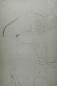 Stehender Akt mit erhobenen Beinen, ca. 1907