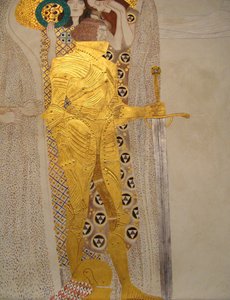 Der Beethovenfries, Detail: Ritter in glänzender Rüstung