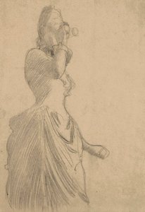 Frau mit Fernglas, ca. 1888