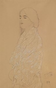Frau mit weißem Schal