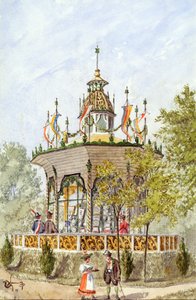 Der Gabentempel des Wiener Schützenfestes von 1898 von Gustav Korompay