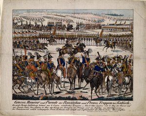 Russisch-preußische Parade in Kalisz von Gustav Kühn