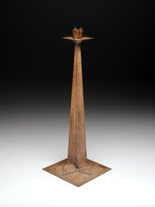 Kerzenhalter, ca. 1907 (Kupfer) von Gustav Stickley