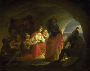 Prinz Buris, Liden Kirsten, Schöne Hulfrid und Stolze Ingefrid gefangen von Ulf Schwarzbart von Gustav Theodor Wegener
