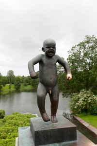 "Sinnatageen" wütender Junge, Skulptur im Frogner Park, Oslo, Norwegen