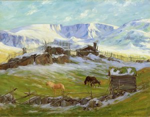 Morgensonne über dem Berg, Vaga von Gustav Wentzel