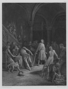 Geraint tötet Earl Doorm, Illustration aus Tennysons 