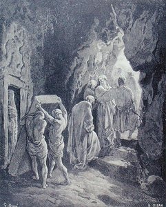 Das Begräbnis von Sarah, graviert von Heliodore Joseph Pisan, ca. 1868