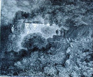 Das von Vegetation überwucherte Schloss, Illustration für 