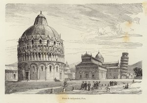Domplatz, Pisa von Gustave Bauernfeind