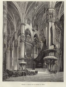 Innenraum des Mailänder Doms von Gustave Bauernfeind