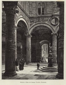 Italien - Innenhof des Palazzo Vecchio, Florenz von Gustave Bauernfeind