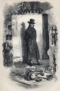 Javert, Illustration des Romans „Les Miserables“ von Victor Hugo von Gustave Brion