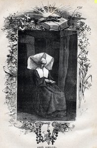 Porträt von Schwester Simplice - Illustration von Gustave Brion (1824-1877) für „Die Elenden - Erster Teil: Fantine“ von Victor Hugo (1802-1885) 1862 von Gustave Brion