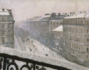 Boulevard Haussmann im Schnee, 1879 oder 1881