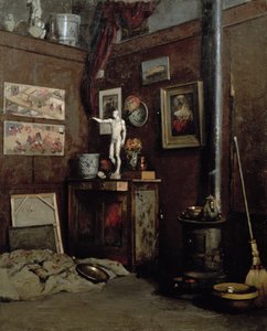Innenansicht eines Ateliers, um 1872-74