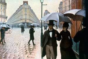 Pariser Straße bei Regenwetter, 1877