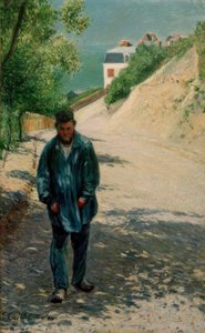 Père Magloire auf der Straße zwischen Saint-Clair und Étretat von Gustave Caillebotte