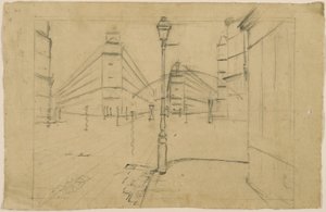 Studie für Pariser Straße; Regentag