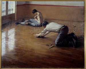 Die Fußbodenleger, Gemälde von Gustave Caillebotte von Gustave Caillebotte