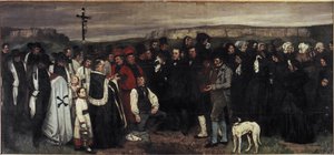 Ein Begräbnis in Ornans von Gustave Courbet