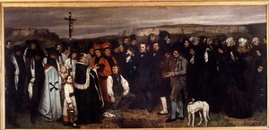 Ein Begräbnis in Ornans von Gustave Courbet