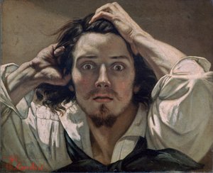 Verzweifelt, Selbstporträt, 1841 von Gustave Courbet