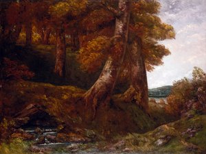 In den Wald eintreten, ca. 1855 von Gustave Courbet