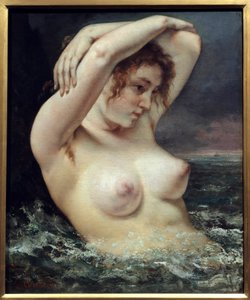 Frau an der Welle von Gustave Courbet