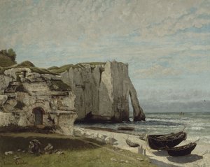 Die Klippe von Etretat nach dem Sturm