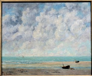 Das Meer bei ruhigem Wetter von Gustave Courbet