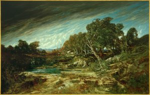 Der Windstoß, Wald von Fontainebleau von Gustave Courbet