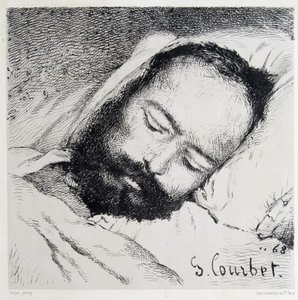 Totenporträt von Proudhon, 20.01.1865 von Gustave Courbet