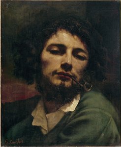 Selbstporträt oder der Mann mit der Pfeife von Gustave Courbet