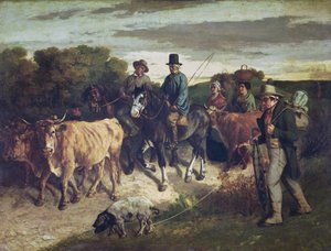 Die Bauern von Flagey kehren von der Messe zurück von Gustave Courbet