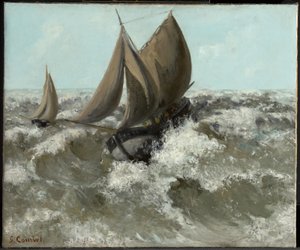 Das Segelboot (Meereslandschaft) von Gustave Courbet