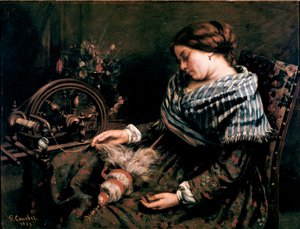 Die schlafende Spinnerin von Gustave Courbet