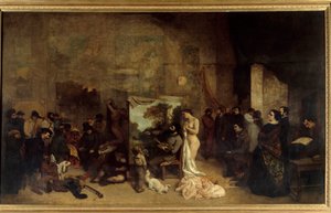 Das Atelier des Malers, eine echte Allegorie von Gustave Courbet