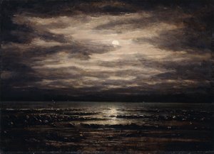Dämmerung am Genfersee in Bon Port, 1876 von Gustave Courbet
