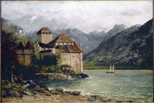Ansicht des Schlosses Chillon am Genfersee