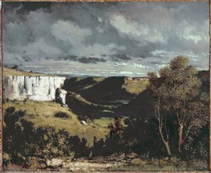 Ansicht des Loue-Tals bei stürmischem Wetter von Gustave Courbet